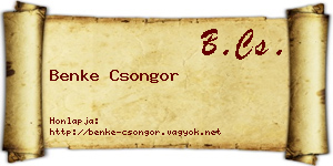 Benke Csongor névjegykártya