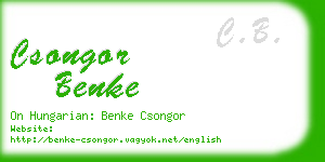 csongor benke business card